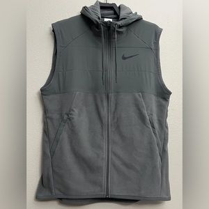 Nike Therma-Fit Winterized Hoodie Training Vest Grey Mens Size XL DD2132 068 New